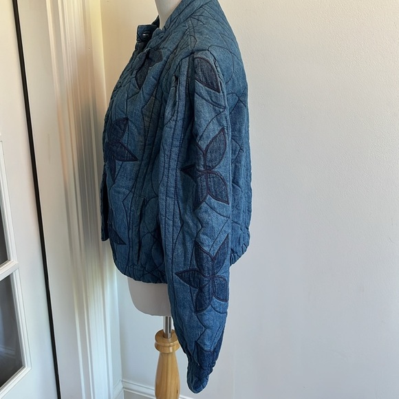 Free People Quinn Quilted Jacket Indigo Combo Size Small NWT - Picture 9 of 15